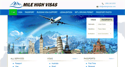 Desktop Screenshot of milehighvisas.com